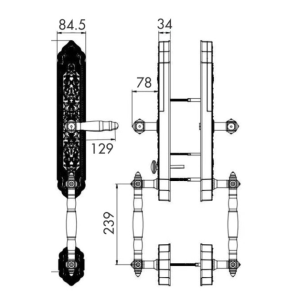 Khoá cửa tân cổ thông minh Avolock AC-999F-G